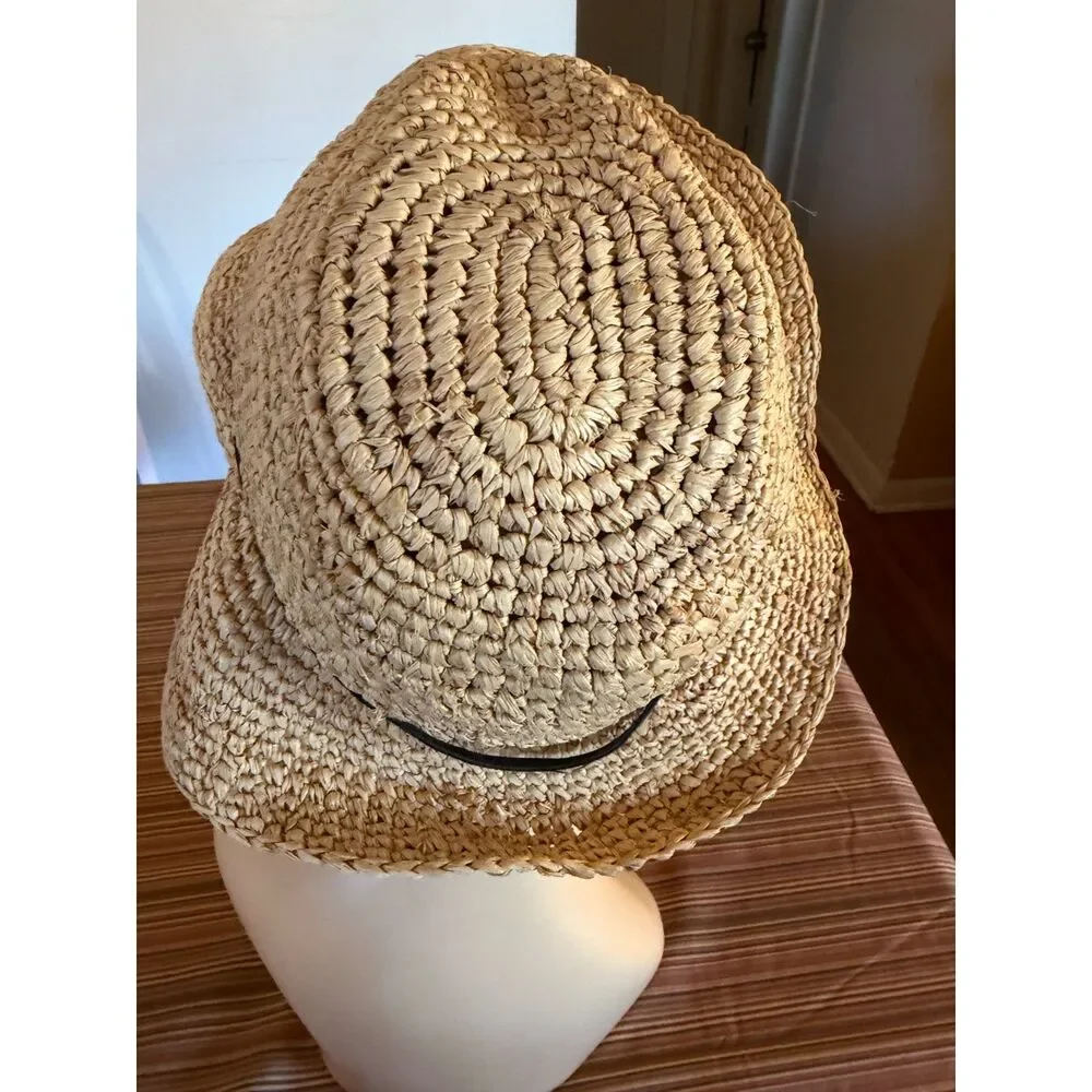 Girls Todder 2-4 Sand Diego Hat Company Straw Hat Neck Strap